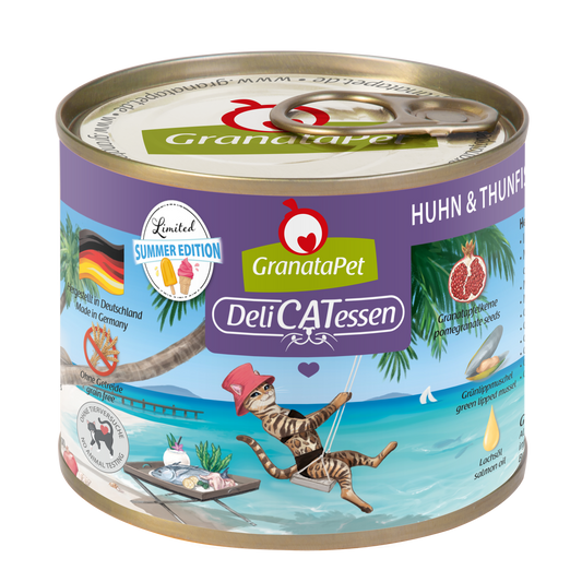GranataPet DeliCATessen Cat Wet Food -  Chicken and Tuna 200g Can Summer Edition