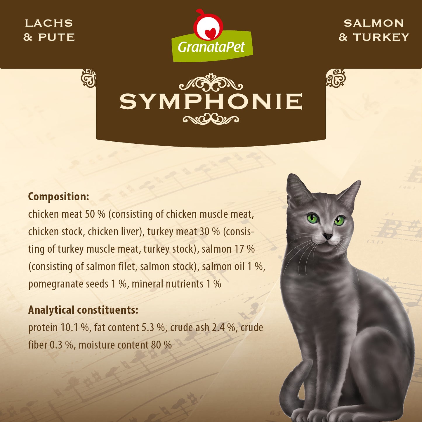 GranataPet Symphonie - No. 4 Salmon & Turkey Cat Wet Food