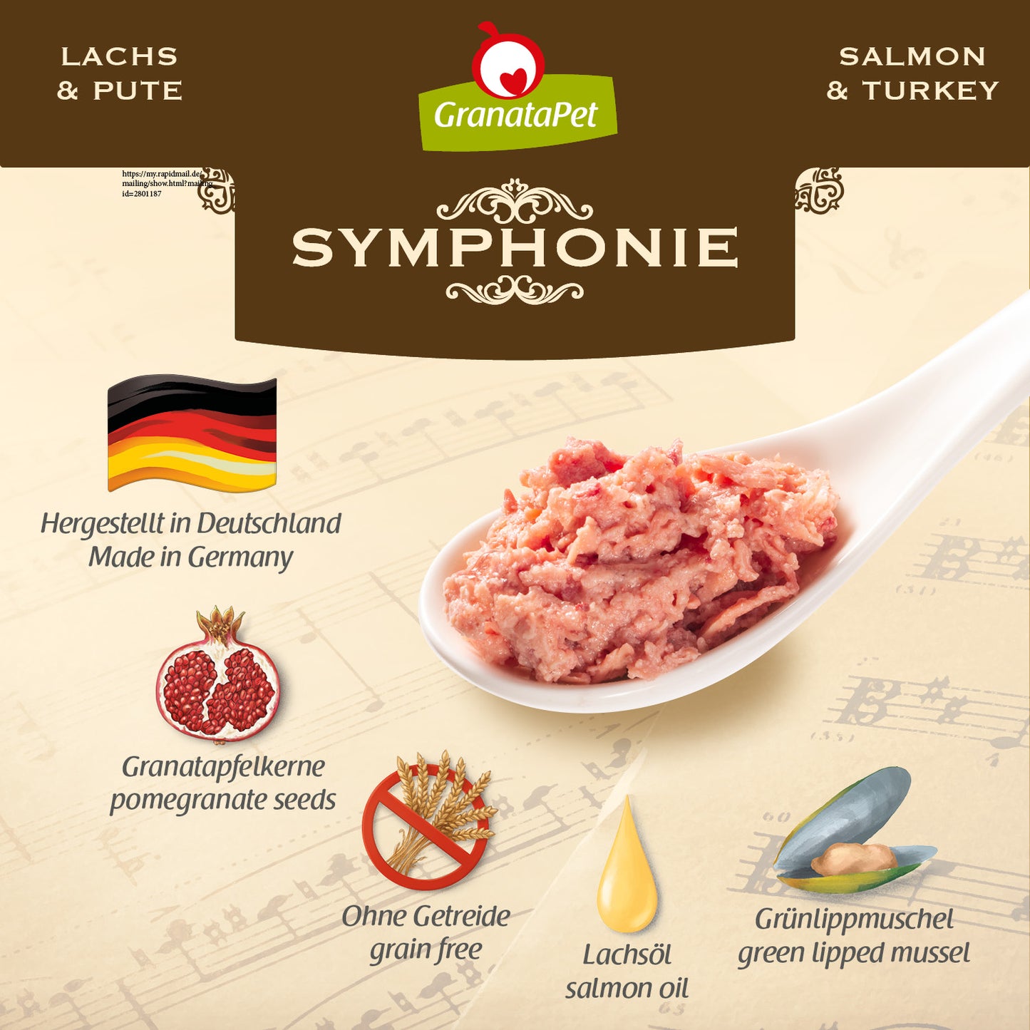 GranataPet Symphonie - No. 4 Salmon & Turkey Cat Wet Food