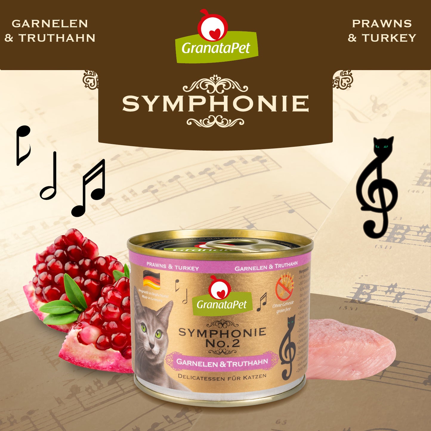 GranataPet Symphonie - No. 2 Prawns & Turkey Cat Wet Food