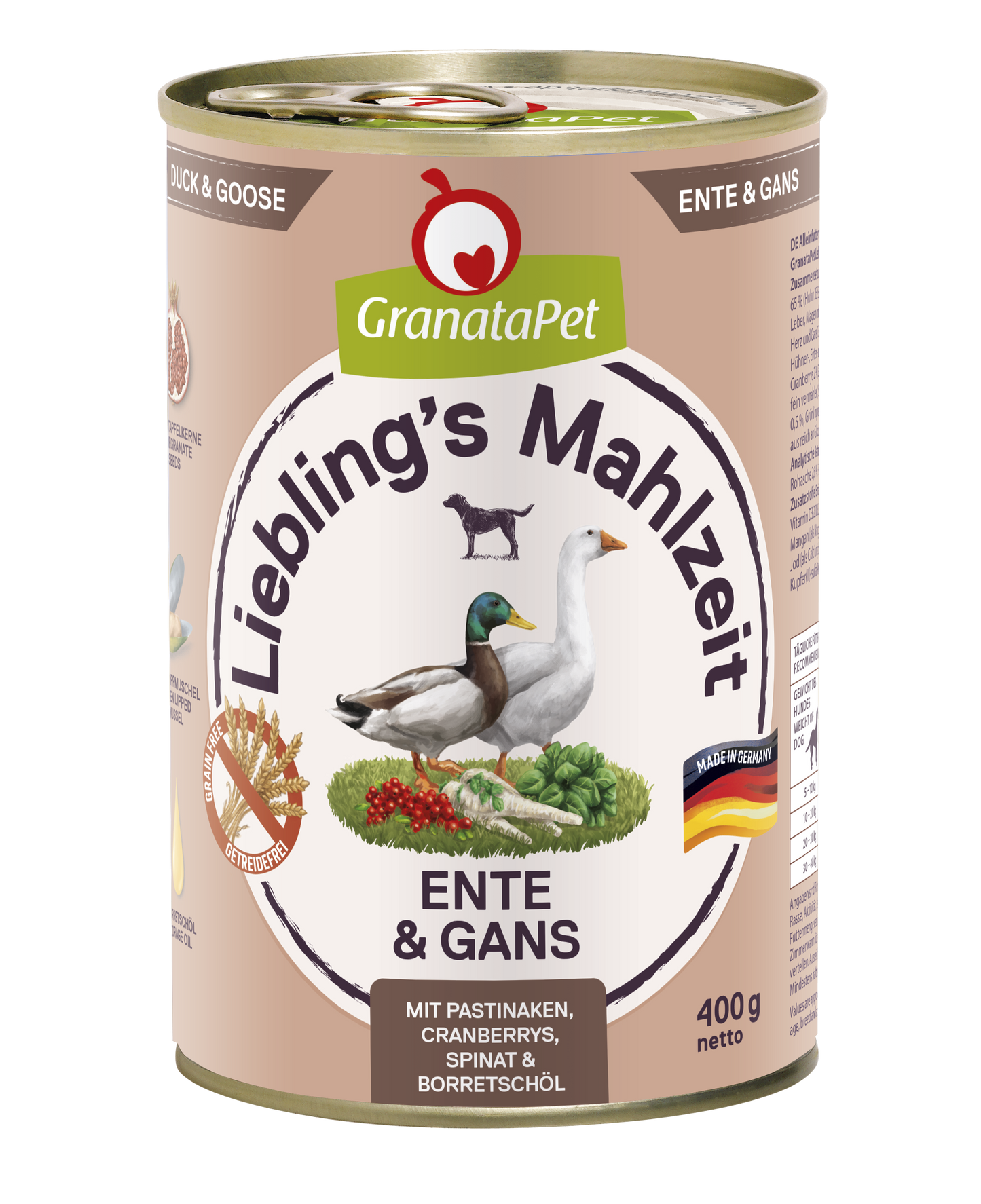 GranataPet Liebling's Mahlzeit - Duck & Goose Dog Wet Food