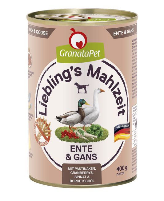 GranataPet Liebling's Mahlzeit - Duck & Goose Dog Wet Food