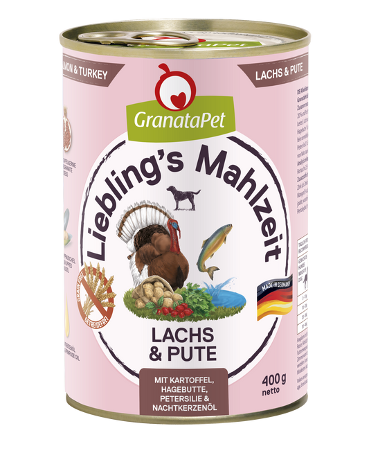 GranataPet Liebling's Mahlzeit - Salmon & Turkey Dog Wet Food