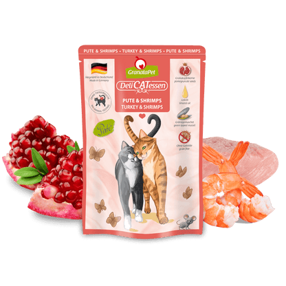 GranataPet DeliCATessen Cat Wet Food- Turkey & Shrimps